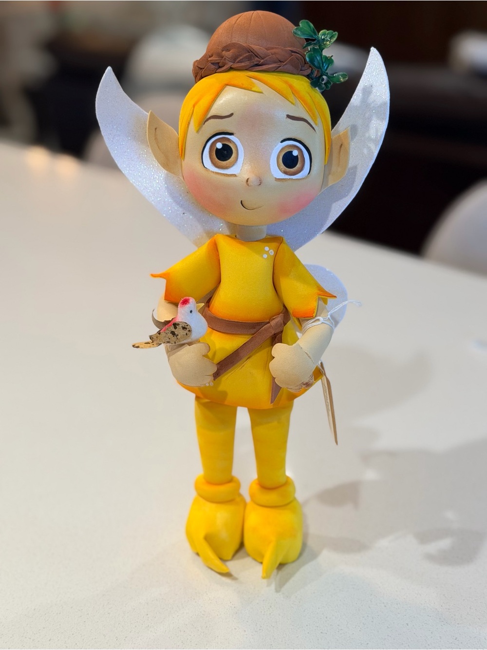 Yellow Foam Fairy Elf with Wings - Crafts